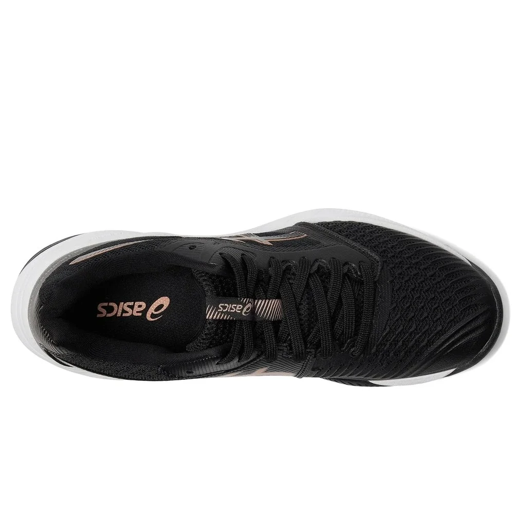 Womens Size 13 - ASICS Netburner Ballistic FF 3 Court Shoes Black/Rose Gold NEW